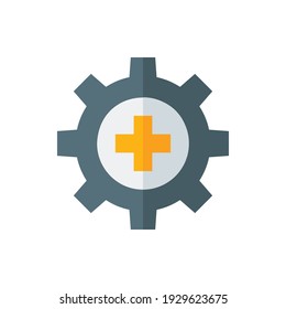 Seguridad Primero, Emergencia, Icono Plano Vector Ilustración Isolación. Día Del Trabajo, Día De Mayo, Industria Y Juego De Iconos De Construcción. Adecuado para diseño web, logotipo, aplicación y ampliación de su negocio.