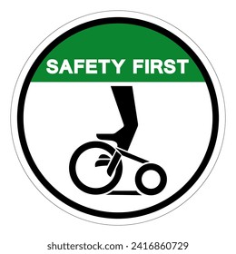 Safety First Hand Entanglement Belt Drive Symbol Sign, Vector Illustration, Isolate On White Background Label .EPS10