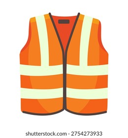 Safety First High Visibility Vest for Construction and Road Work Illustration
