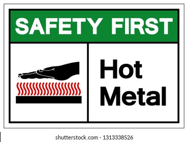 Safety First Hot Surface Symbol Sign Stock Vector (Royalty Free ...