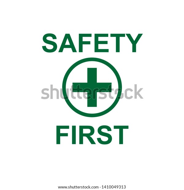 Safety First Icon Attention Illustration Simple Stock Vector (Royalty ...