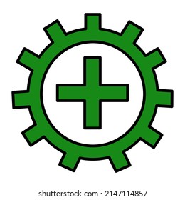 Dibujo de seguridad en primer lugar. Vector de símbolos de trabajo de construcción e ingeniería