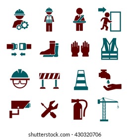 safety first icon set
