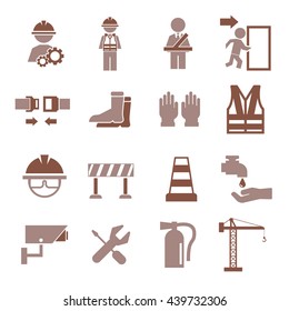 safety first icon set