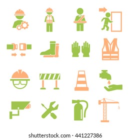 safety first icon set