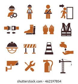 safety first icon set