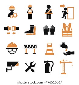 safety first icon set