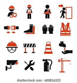 safety first icon set