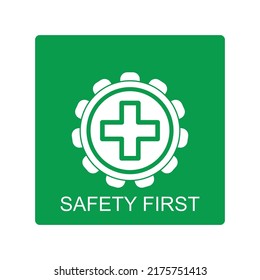 Safety First Icon Vector Design Template Stock Vector (Royalty Free ...