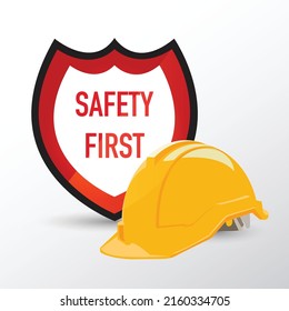 Safety First Icon Vector Illustration Safety Stock Vector (Royalty Free ...