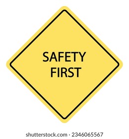 Safety first icon vector illustration symbol design