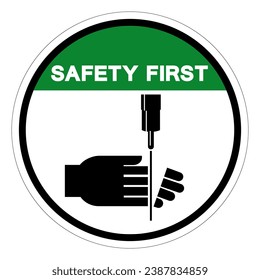 Safety First Keep Hand Away From Jet Symbol Sign, Vector Illustration, Isolate On White Background Label .EPS10