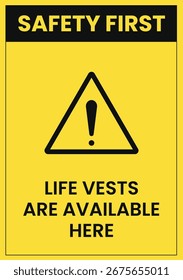 Chalecos Salvavidas Safety First Disponibles Aquí - Señal De Advertencia