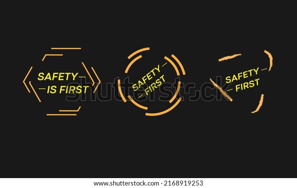 Safety first logo design .\
