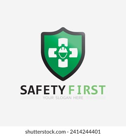 diseño vectorial de icono de primer logotipo de seguridad y símbolo gráfico de ilustración