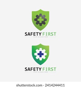 safety first logo icon vector design and illustration graphic sign
