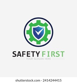 diseño vectorial de icono de primer logotipo de seguridad y símbolo gráfico de ilustración
