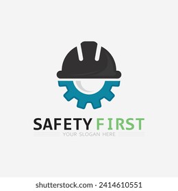 safety first logo icon vector design and illustration graphic sign