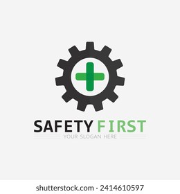 diseño vectorial de icono de primer logotipo de seguridad y símbolo gráfico de ilustración