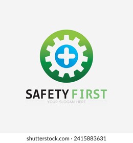 diseño vectorial de icono de primer logotipo de seguridad y símbolo gráfico de ilustración