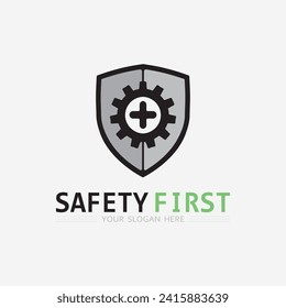 diseño vectorial de icono de primer logotipo de seguridad y símbolo gráfico de ilustración
