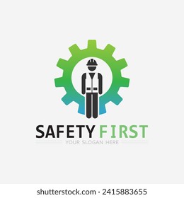 diseño vectorial de icono de primer logotipo de seguridad y símbolo gráfico de ilustración