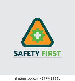 safety first logo icon vector design and illustration graphic sign