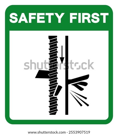 Safety First Moving Part Cause Injury Symbol Sign, Vector Illustration, Isolate On White Background Label.EPS10