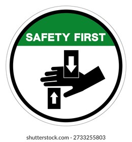 Safety First Pich Point Symbol Sign, Vector Illustration, Isolate On White Background Label.EPS10
