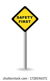 Safety first poster vector, EPS10