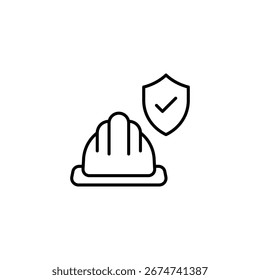 Gráfico de engranaje de protección de seguridad con escudo que simboliza la prevención de riesgos