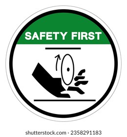 Safety First Rotating Blade Symbol Sign, Vector Illustration, Isolate On White Background Label .EPS10