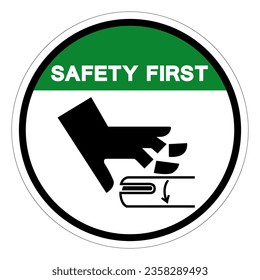 Safety First Rotating Shaft Symbol Sign, Vector Illustration, Isolate On White Background Label .EPS10