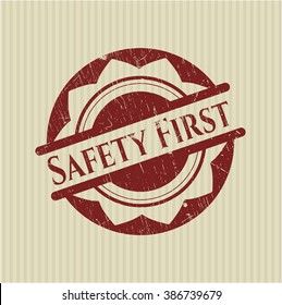 Safety First rubber grunge texture stamp