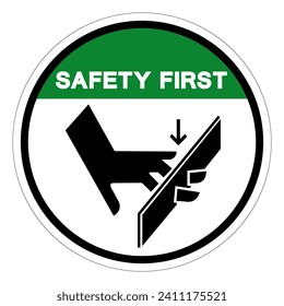 Safety First Sharp Edges Will Cut Symbol Sign, Vector Illustration, Isolate On White Background Label .EPS10