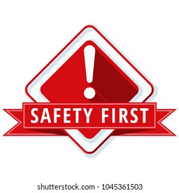 Safety First Sign illustration