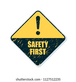 Safety First Sign Illustration Stock Vector (Royalty Free) 1127512235 ...