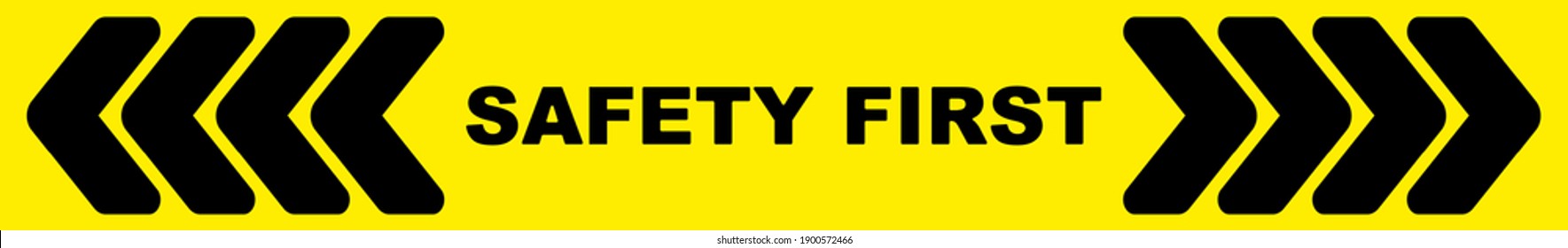 safety first sign. vector icon
