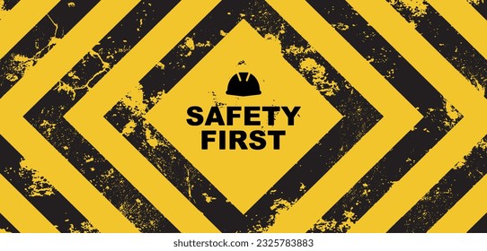 safety first sign. vector icon