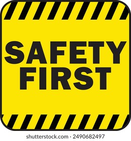 safety first signage ready to print
