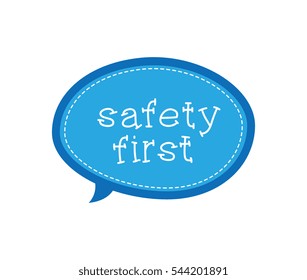 safety first, social chat, speech bubble, doodle style