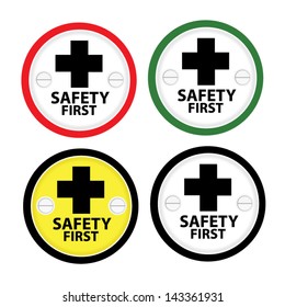 Safety First Symbol . Vector