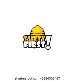 safety first text effect vector graphics