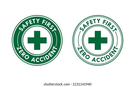 safety first-zero accident logo template illustration