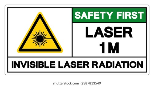 Safety Fist Laser 1 Invisible Laser Radiation Symbol Sign ,Vector Illustration, Isolate On White Background Label. EPS10