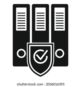 Safety folders icon simple vector. File folder. Data lock