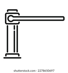 Safety gate icon outline vector. Sign crossing. Road train