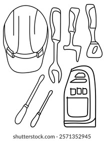 Safety Gear And Construction Vector tools are essential digital resources for architects, engineers, and designers tools typically use vector graphics to create precise,scalable illustrations.