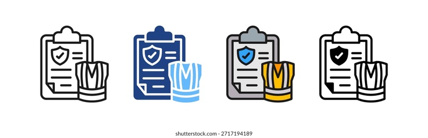 Safety Gear Icon Multiple Vector Illustration