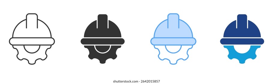 Safety Gear Icon Set Multiple Style Collection